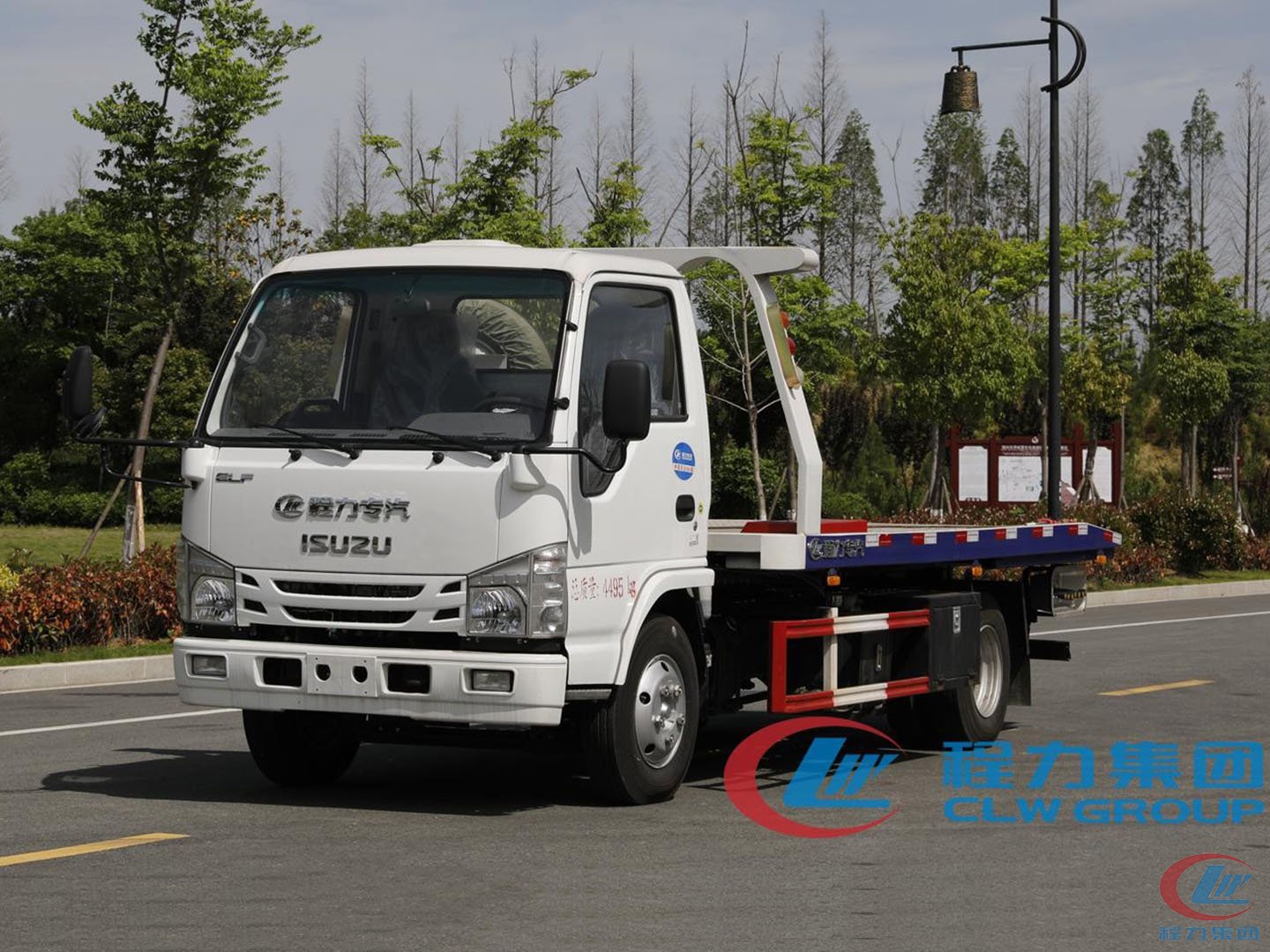 國(guó)六五十鈴100P一拖二清障車(chē)