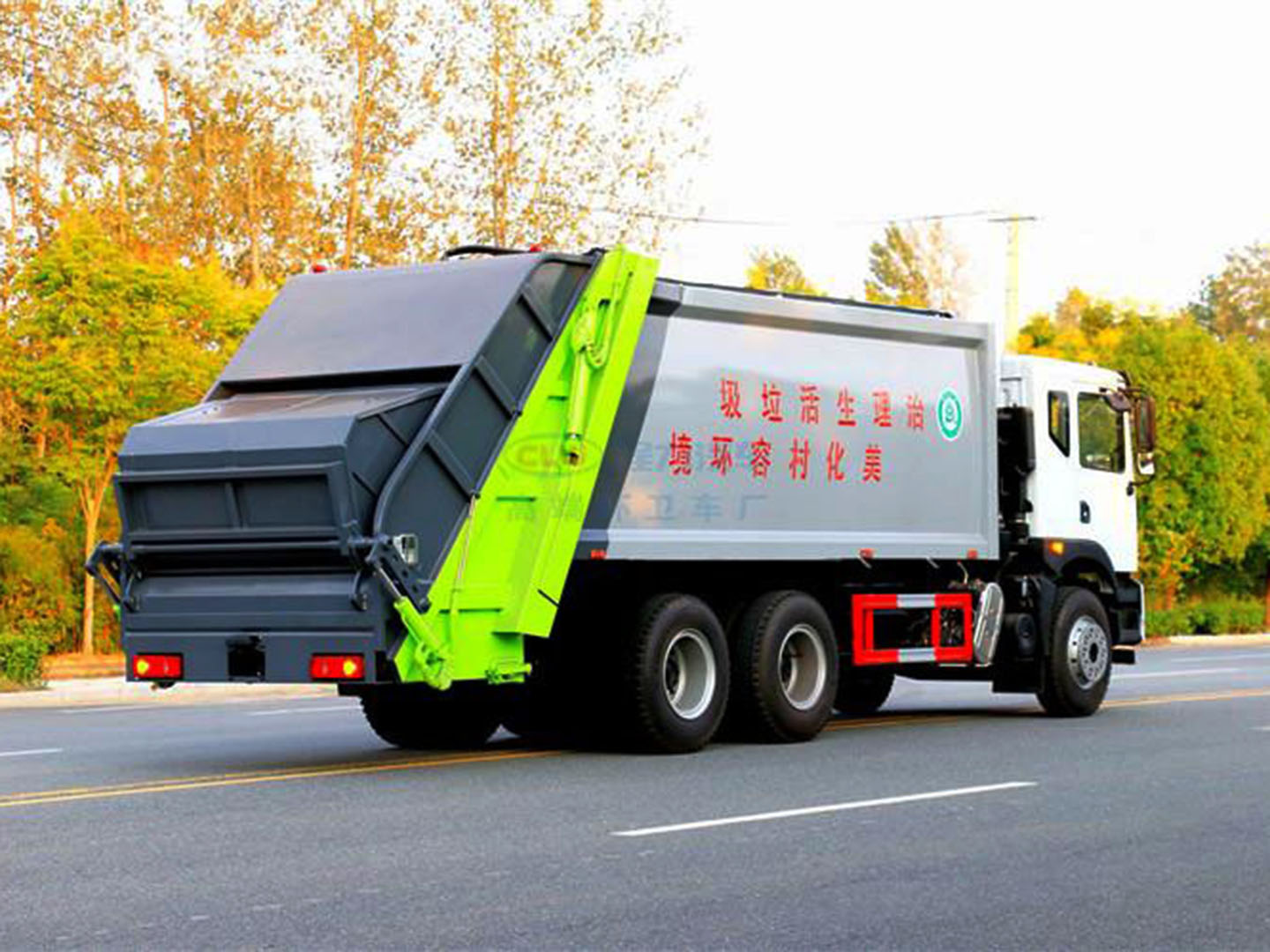 國六東風(fēng)華神后雙橋壓縮垃圾車