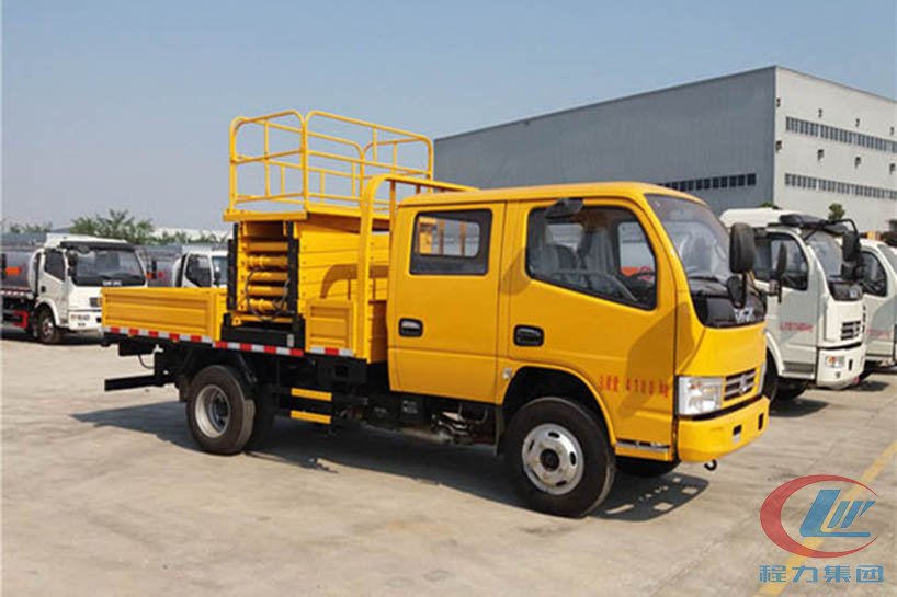 程力東風10米升降平臺高空作業(yè)車高清圖